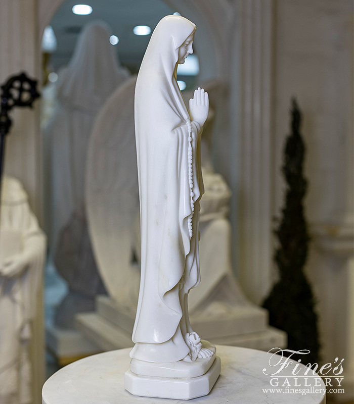 Marble Statues  - Our Lady Of Lourdes Marble Statue - Desktop Size - MS-1408